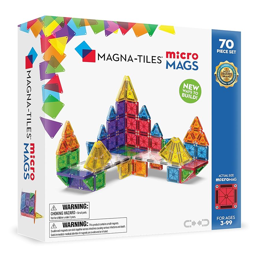 Amazon.com: MAGNA-TILES microMAGS 70-Piece Deluxe Magnetic